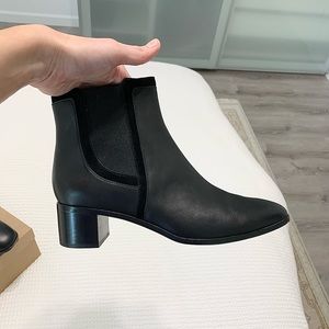 Madewell Carina Black Leather Chelsea Boots | Size 9.5